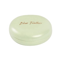 Mini étui portable pour lentilles de contact, couleur macaron, boîte de rangement ronde pour bijoux, boucles d'oreilles, bagues, logo personnalisé, petit miroir de voyage