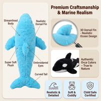 Ensemble de jouets en peluche personnalisés sur le thème des animaux marins : Dauphin, Orca, Hippocampe, Requin, Homard – Poupées douces et câlines pour enfants – Cadeau OEM ODM