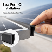 Bande d'étanchéité en caoutchouc EPDM pour panneau solaire photovoltaïque, bande de protection anti-âge pour le bord du module photovoltaïque, pour cadre de montage solaire