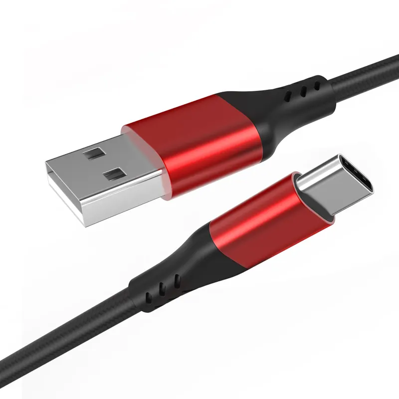 Câble de charge rapide Type C Cordon de données USB C pour câble de charge Android 1M/2M Fil de chargeur de USB-C de téléphone portable