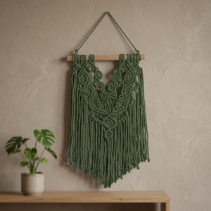 Tapiz de Pared Rectangular de Macramé de Algodón Bohemio Hecho a Mano, Lavable, con Tema Natural, para Sala de Estar, Diwali, Aniversario, Pascua - Product Image 3