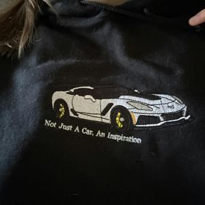 Custom Solid Winter <strong>Car</strong> Photo Embroidered <strong>Hoodie</strong> or Sweatshirt Personalized Gift for Dad Grandpa or <strong>Car</strong> Lovers - Product Image 5