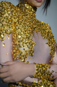 सोने की चांदी की राइनस्टोन बॉडीसूट महिलाओं ने रानी त्योहार के संगठन गोगो नर्तक पोशाक पोल नृत्य को एक टुकड़ा छोटा जम्पसूट - Product Image 3