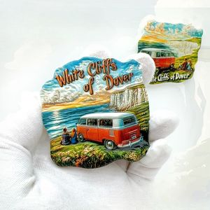 Imán de refrigerador con paisaje de acantilados Blancos Británicos, regalo de recuerdo de viaje Retro, decoración del hogar, pegatina magnética decorativa - Product Image 4