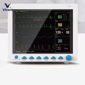 Moniteur patient multiparamètres vétérinaire, grand écran couleur, surveillance ECG SpO2 NIBP Resp Temp, directement de l'usine pour les cliniques vétérinaires - Product Image 3