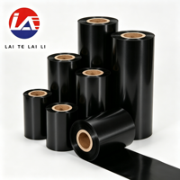 Ruban PET de transfert thermique noir de haute qualité personnalisé par LTLLFactory, 90 mm x 300 m, imperméable, résistant aux rayures, ruban pour imprimante