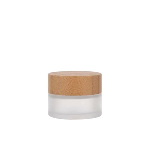 Reliable Quality Frosted <b>Glass</b> Jars Bamboo <b>Packaging</b> with Bamboo Lid Cosmetic <b>Glass</b> Jar - Product Image 1