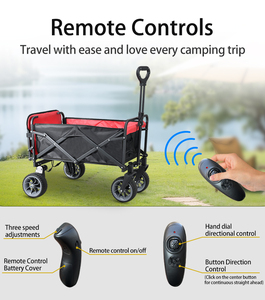 รถเข็นแคมป์ปิ้งไฟฟ้า ควบคุมด้วยรีโมท แบตเตอรี่ 2000mAh พับเก็บได้ สำหรับใช้งานกลางแจ้ง แคมป์ปิ้ง ตกปลา ช้อปปิ้ง - Product Image 2