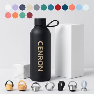 Insulated Water Bottle Stainless Steel Vacuum <b>Flask</b> BPA Free Eco Friendly With Rope Travel Use - Product Image 5