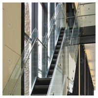 Poteau de fixation en métal poli PRIMA pour balustrade en verre, finition brillante, idéal pour escaliers résidentiels haut de gamme
