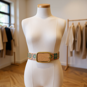 Ceinture en métal à boucle carrée Bark, largeur 3,5 cm, accessoire de mode pour la taille - Product Image 3