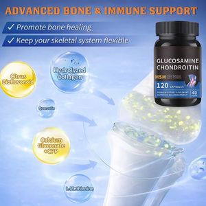 OEM Glukozamin 1500mg Kondroitin ve MSM İçeren Eklem Sağlığı Kapsülleri Glukozamin Kondroitin MSM - Product Image 3