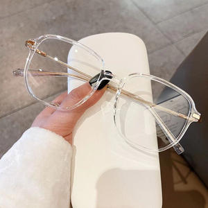 Gafas Qianai con Marco Cuadrado Irregular, Anti Luz Azul, Lentes Planas TR90, Monturas de Gafas Estilo Coreano S2 21059 - Product Image 4