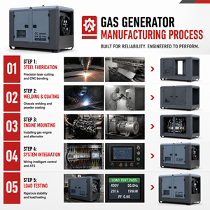 Générateur diesel Cummins Weichai d'origine, 50KVA, 125KVA, 150KVA, groupe électrogène silencieux pour centre de données, hôtel, alimentation de secours commerciale - Product Image 1