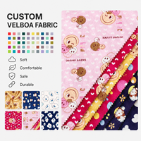 Nouveauté Tissu en micro-velours 100% polyester imprimé, tissu Velboa super doux