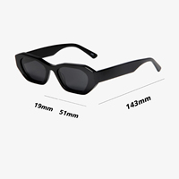 2025 plus récent luxe personnalité rétro petit cadre lunettes de soleil irrégulières à la mode et hip-hop concave forme acétate lunettes de soleil
