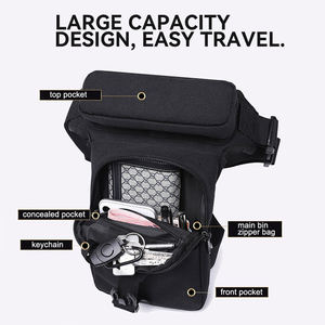 Bolsa Táctica Molle Personalizada para Pierna, Cierre de Cremallera, Impermeable, Unisex, de Nailon, para Motociclistas, Deportes al Aire Libre, Caza, Trotar - Product Image 4