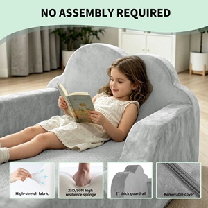 Sofá Cama Individual sin Estructura para Niños Pequeños, con Forma Personalizada OEM ODM, Envasado al Vacío, para Sala de Estar - Product Image 6