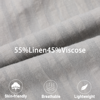 Tissu en lin mélangé de haute qualité, écologique et tendance, avec un style chic et décontracté, en lin européen