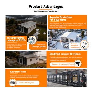 <span class=keywords><strong>Casa</strong></span> Prefabricada Modular de Lujo, Expandible, de 2-4 Dormitorios, Tipo Contenedor de 20/40 Pies, Plegable, Resistente a Huracanes, con Baño Moderno Tipo Hotel - Product Image 4