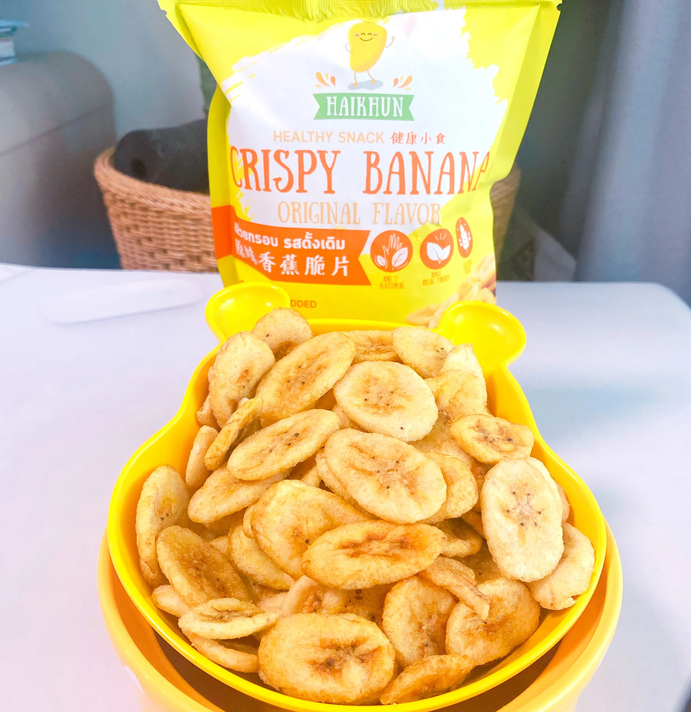 Банановые чипсы Премиум-качества из Таиланда, OEM, изготовлены из 100% натуральных фруктов и не содержат всех добавок