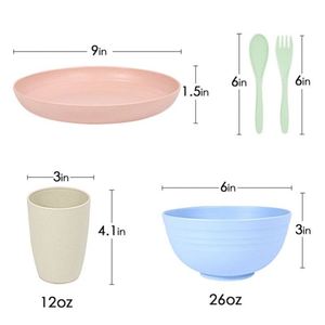 Wholesale Unbreakable Dishes & Plates Wheat Straw Fiber Tableware Dinnerware <b>Sets</b> - Product Image 2