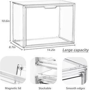 Organizador de Zapatos Apilable Transparente, Caja de Acrílico Magnética para Exhibición de Calzado - Product Image 2