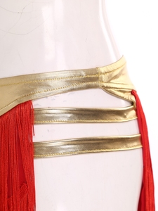 Ensemble de danse du ventre grande taille pour femmes : haut court et jupe à franges pour spectacles sur scène, fêtes costumées et soirées - Product Image 4