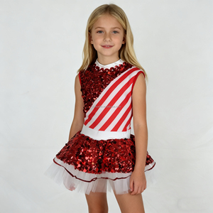 Body da Danza in Spandex per Adulti e Bambini, Costume da Ballo <span class=keywords><strong>Latino</strong></span> Rosso con Paillettes, Tutù per Spettacoli e Performance di Jazz - Product Image 1