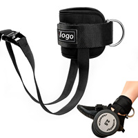 Sangles de cheville métalliques réglables pour les exercices de flexion et de soulevé de jambe - Équipement de gym pour machines à câbles