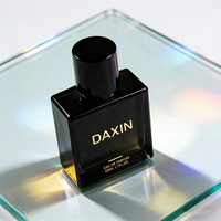 Flacon de parfum de luxe vide noir 30ml 50ml 100ml Logo personnalisé Couleur Emballage cosmétique Flacon en verre avec bouchon de luxe