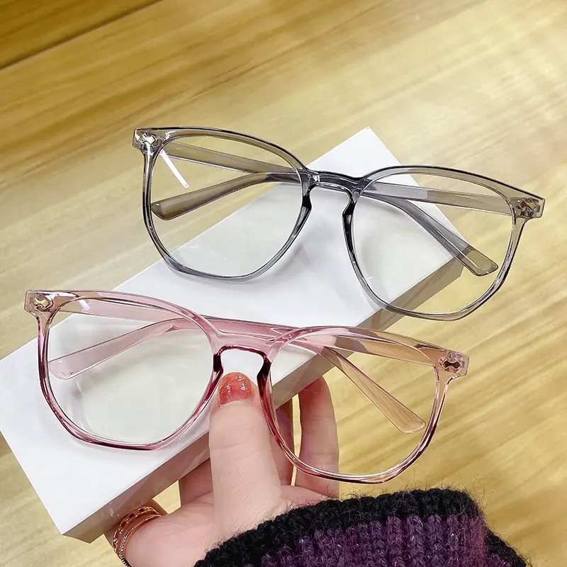 2022 New Retro Large Frame Anti Blue Light Blocking Optical Eyewear Fashion Women Eye Glasses Eyeglasses Frames