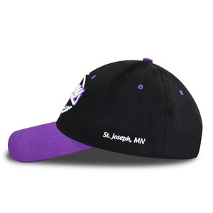<b>Black</b> Purple <b>Baseball</b> <b>Cap</b> Curved Brim Custom Logo Ready Unisex Twill Embroidery Printing Sporty Casual - Product Image 4