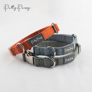 New Links Nuevo <span class=keywords><strong>collar</strong></span> de perro de algodón de bambú con hebilla de metal y logotipo personalizable para su mascota - Product Image 1