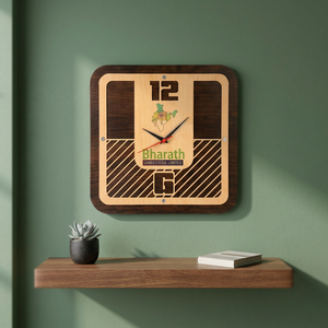 Horloge murale silencieuse en bois de qualité supérieure personnalisée, imprimée UV, cadeau décoratif pour la promotion de la marque d'entreprise - Product Image 1
