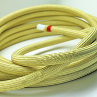 Manchon tressé en aramide double couche, tube d'isolation thermique résistant au feu, résistance aux hautes températures, ignifuge, retardateur de flamme