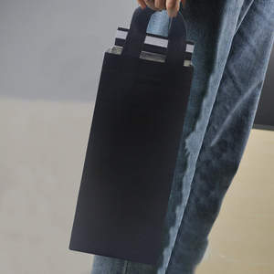 Подгонянная маленькая бутылка вина с теплоизоляцией сумка-холодильник Нетканая сумка для доставки экологически чистая бутылка изолированная сумка для вина - Product Image 6