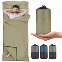 Sac de couchage de camping mini ultra léger, sac de couchage enveloppant adapté au printemps et à l'été, sac de couchage d'hôtel pour l'extérieur