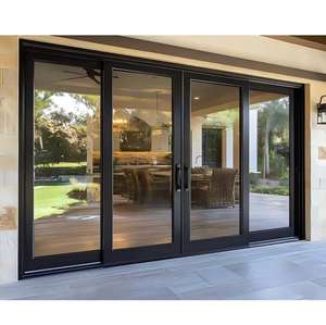 Porte Scorrevoli in Alluminio e Vetro per Esterni di Ville e Patio, Design Moderno AAMA NFRC di Sunnysky - Product Image 1