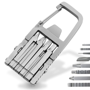 13 trong 1 Thép không gỉ 420 gấp Keychain multitools Xe đạp công cụ <span class=keywords><strong>EDC</strong></span> nhỏ gọn công cụ bỏ túi Carabiner sửa chữa Kit packpacking - Product Image 1