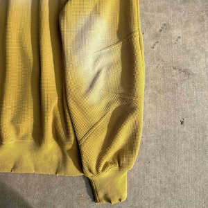 Thiết Kế Cổ Điển 100% Cotton 500 GSM Của Nam Giới Zip up Hoodie Tùy Chỉnh Axit Rửa Mặt Trời Faded Đau Phạt Nhiệt Waffle Hoodies - Product Image 4