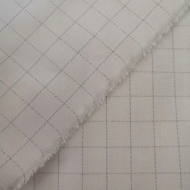 Limited Yellow Cotton Fiber Antistatic Type Esd Grid Warp Knitted Conductive Fabric