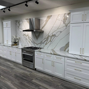 Ensemble complet de meubles de cuisine design d'intérieur moderne Armoire de cuisine RTA à cadre en bois massif du Vietnam - Product Image 1