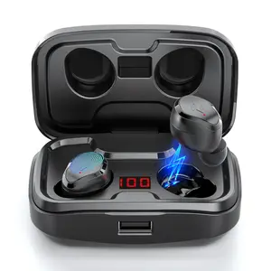 Earbud TWS olahraga In-ear tahan air, Headphone Neckband nirkabel, Earbud Gaming, Headphone Game In-ear