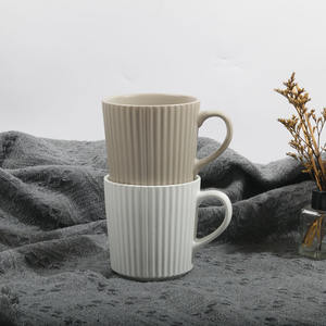 <span class=keywords><strong>Tasse</strong></span> à eau de bureau à rayures verticales, style simple, pour petit-déjeuner, lait, café, cadeau professionnel personnalisable pour anniversaire et fête - Product Image 3