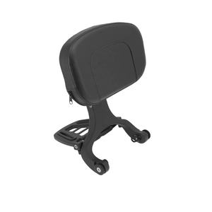 Respaldo multiusos para conductor y pasajero de motocicleta, Cromo Negro, apto para Harley Softail Fatboy 2007-2017 - Product Image 1
