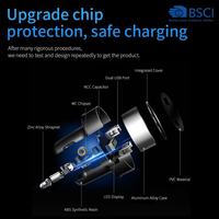 Pengisi Daya Mobil Adaptor USB Pengisi Daya Laptop Ponsel Pintar Pengisi Daya Laptop USB Ganda dengan Tampilan Digital Voltmeter