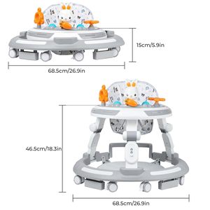 Marche-bébé multifonctionnel à pousser à la main avec fonction antidérapante et design pliable pour apprendre à marcher - Product Image 2
