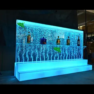 armadio da cucina mobili bar Suppliers-Bar a casa mobili di colore che cambia led di acqua bolla di vetro di vino display mobile bar