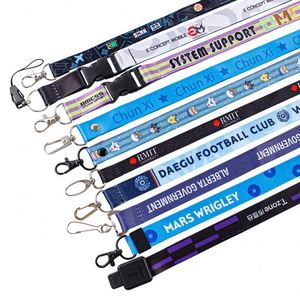 Correas Personalizadas de Poliéster para Tarjetas de Identificación de Empleados, Correas Tejidas para el Cuello con Diseño Jacquard, Cuerda de Poliéster para Colgar Permisos de Trabajo con Gancho - Product Image 1